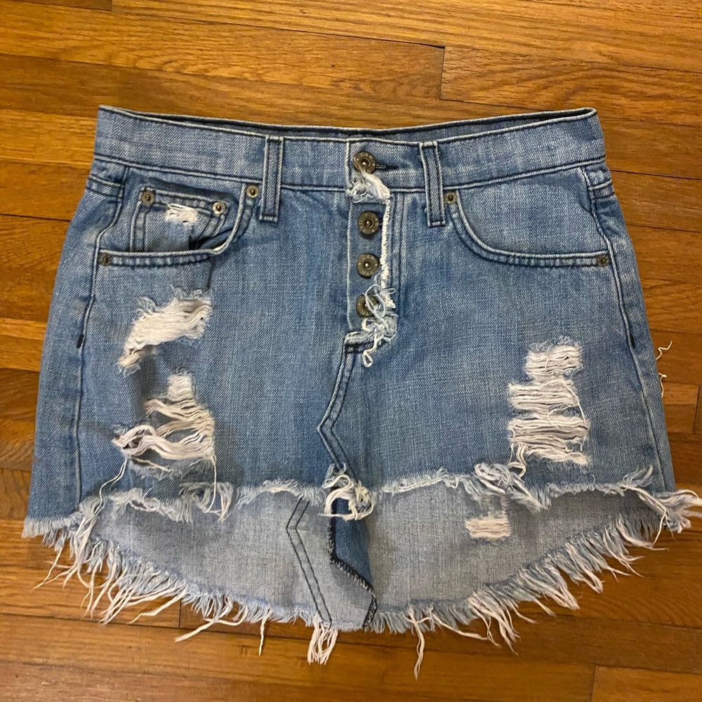 Carmar denim mini skirt